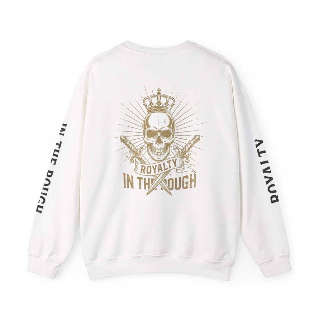 Minimal Crest Crewneck Sweatshirt — 'Be Kind' Embroidered Chest