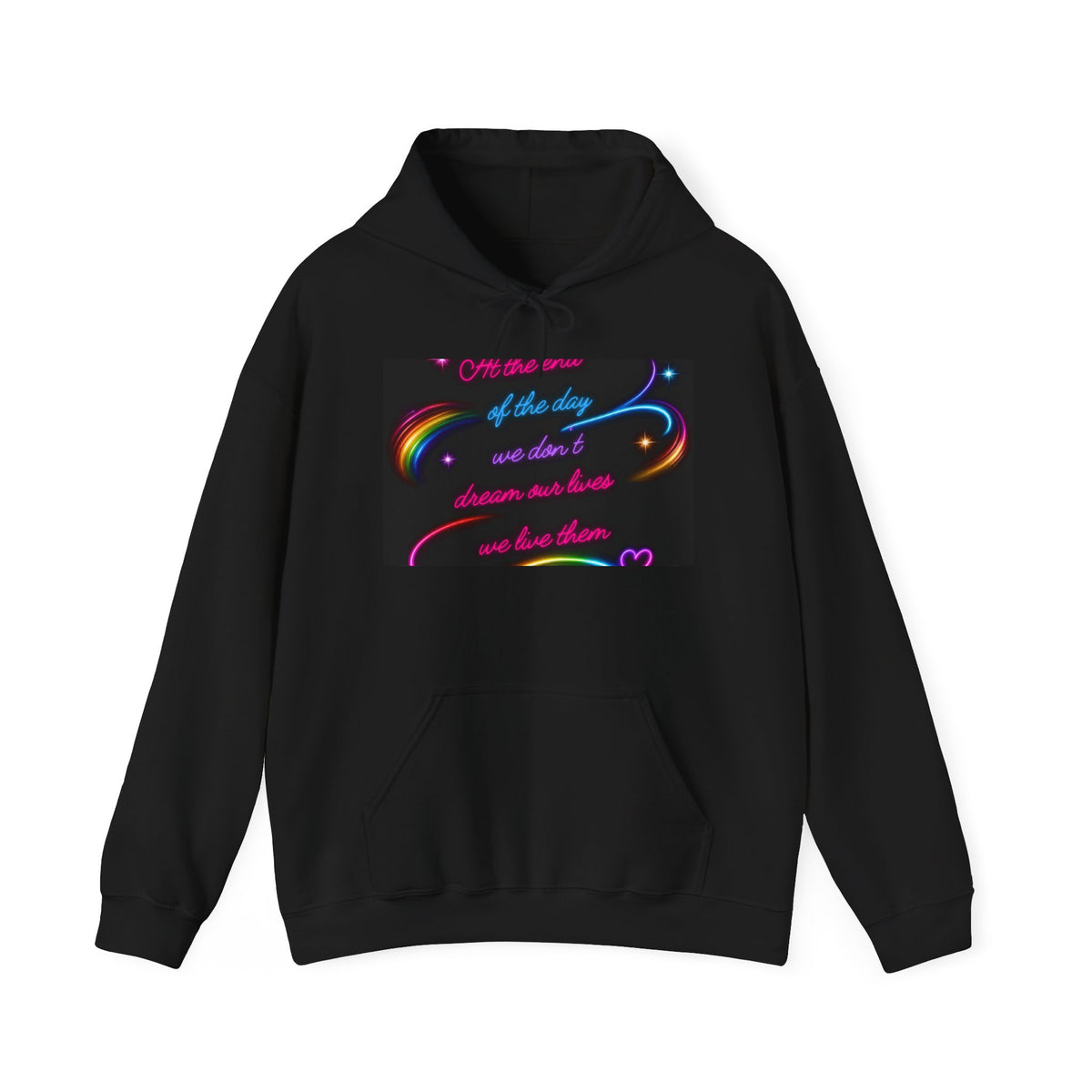 Royalty in the Rough | Inspirational Neon Quote Hoodie — Rainbow Galaxy Pullover