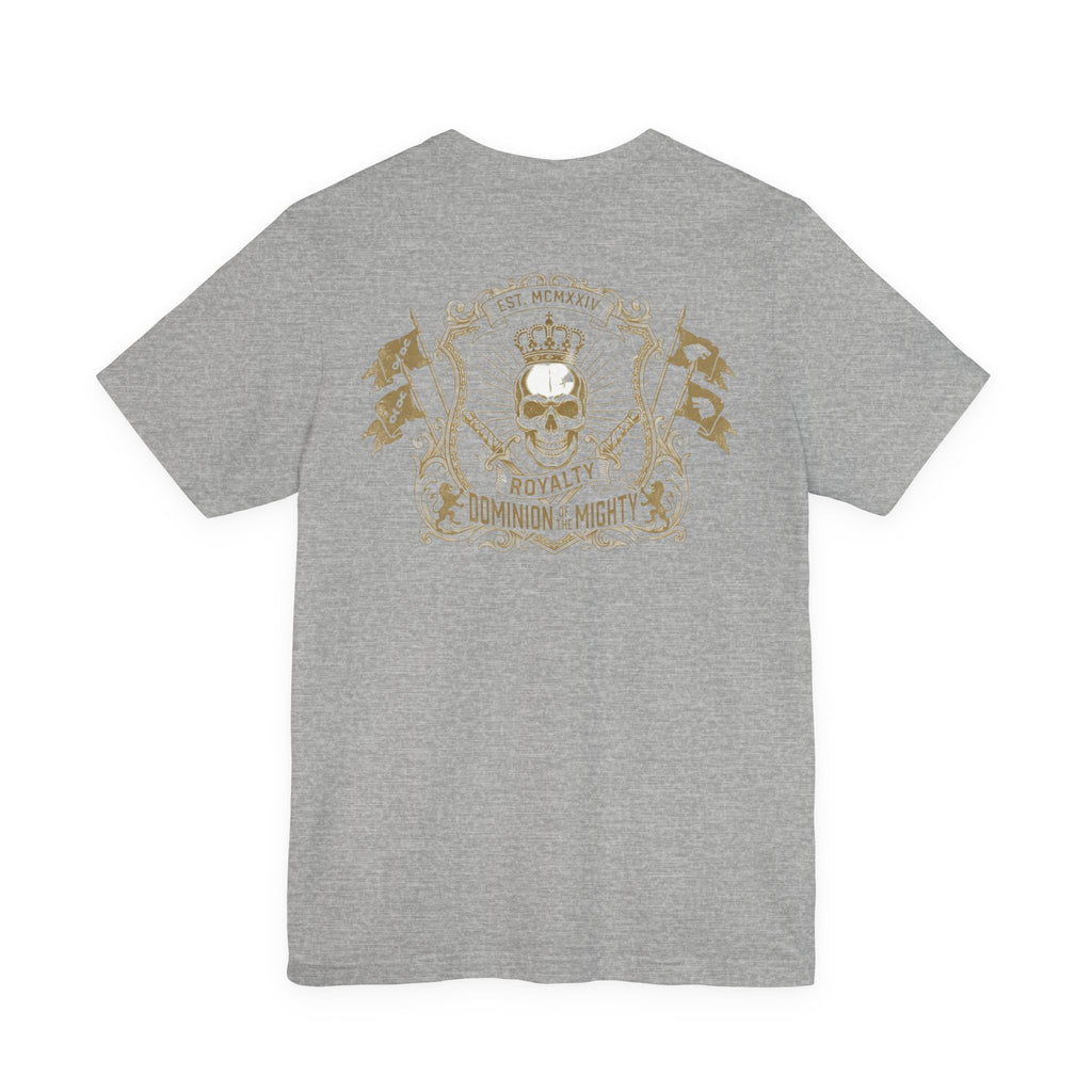 Navy Crest Chest Logo Tee — Classic Military-Inspired White T-Shirt