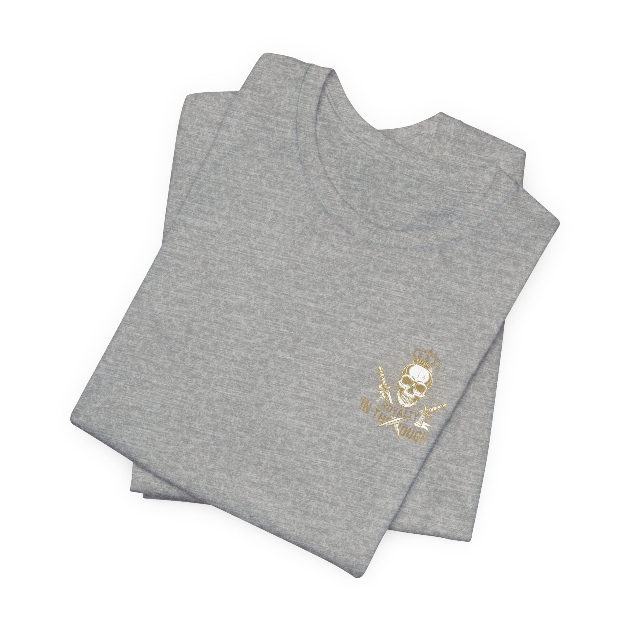 Navy Crest Chest Logo Tee — Classic Military-Inspired White T-Shirt