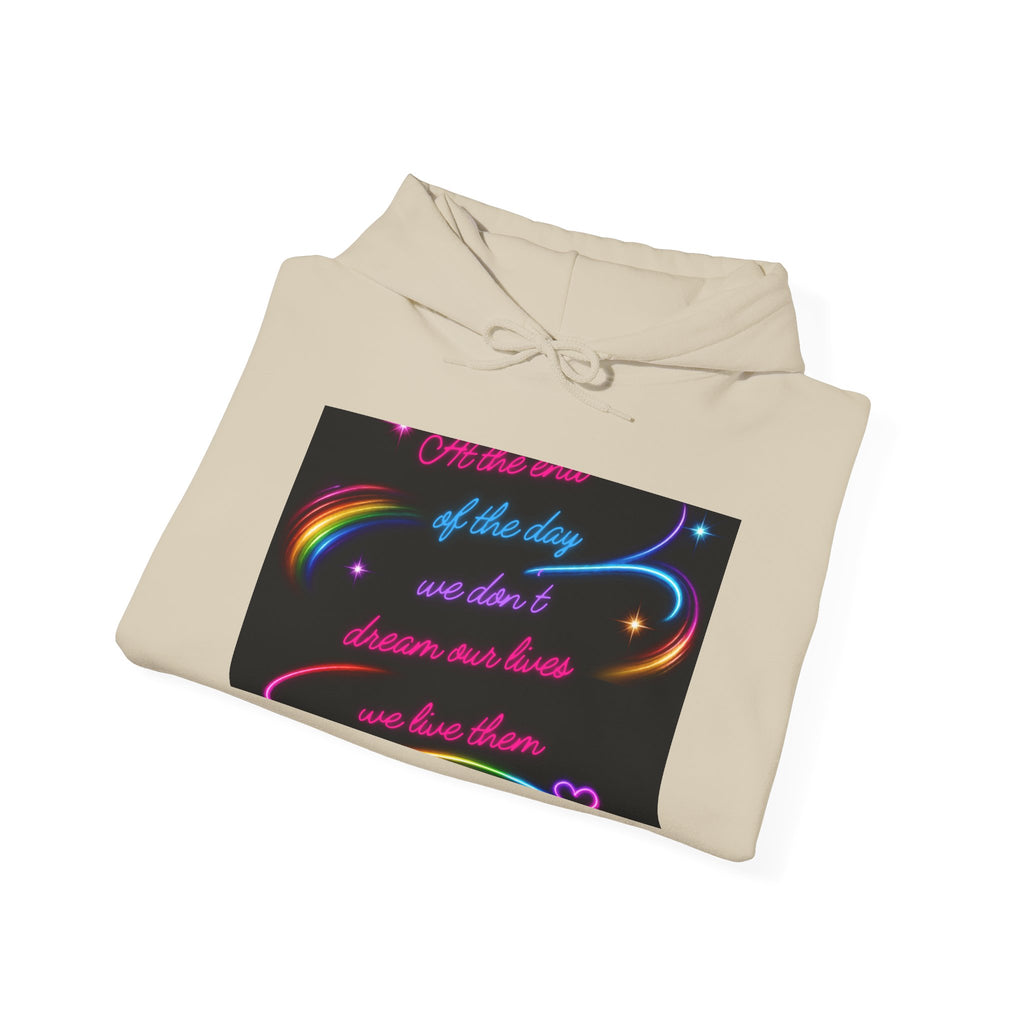 Royalty in the Rough | Inspirational Neon Quote Hoodie — Rainbow Galaxy Pullover