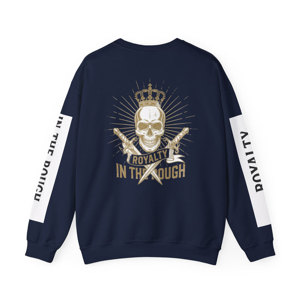 Minimal Crest Crewneck Sweatshirt — 'Be Kind' Embroidered Chest