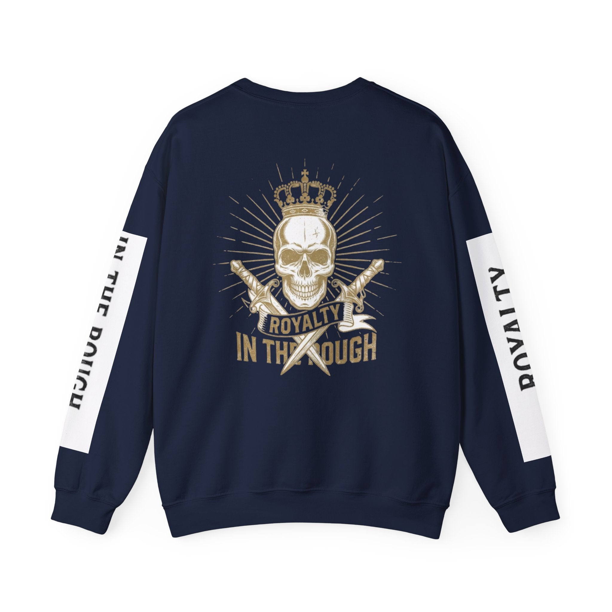 Minimal Crest Crewneck Sweatshirt — 'Be Kind' Embroidered Chest