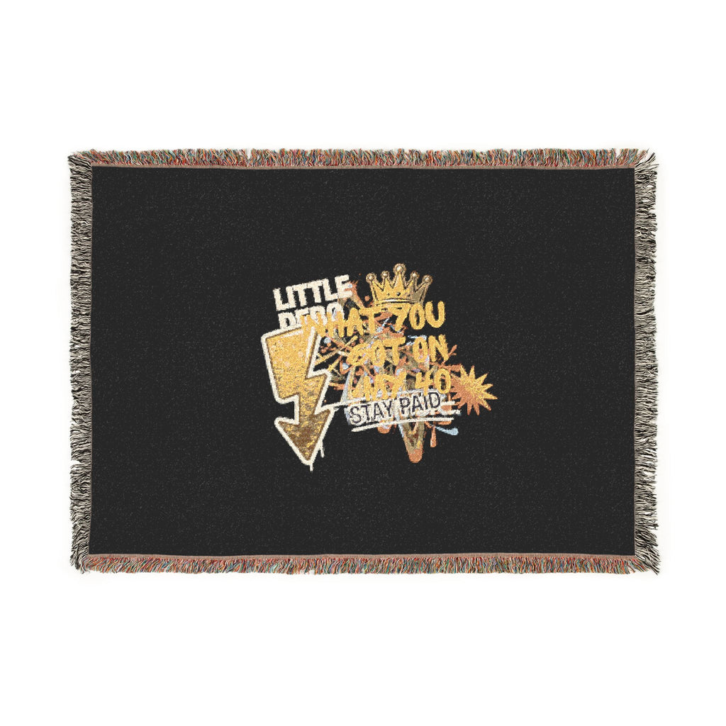 Royalty in the Rough | Stay Paid Crown Woven Blanket — 100% Cotton Throw