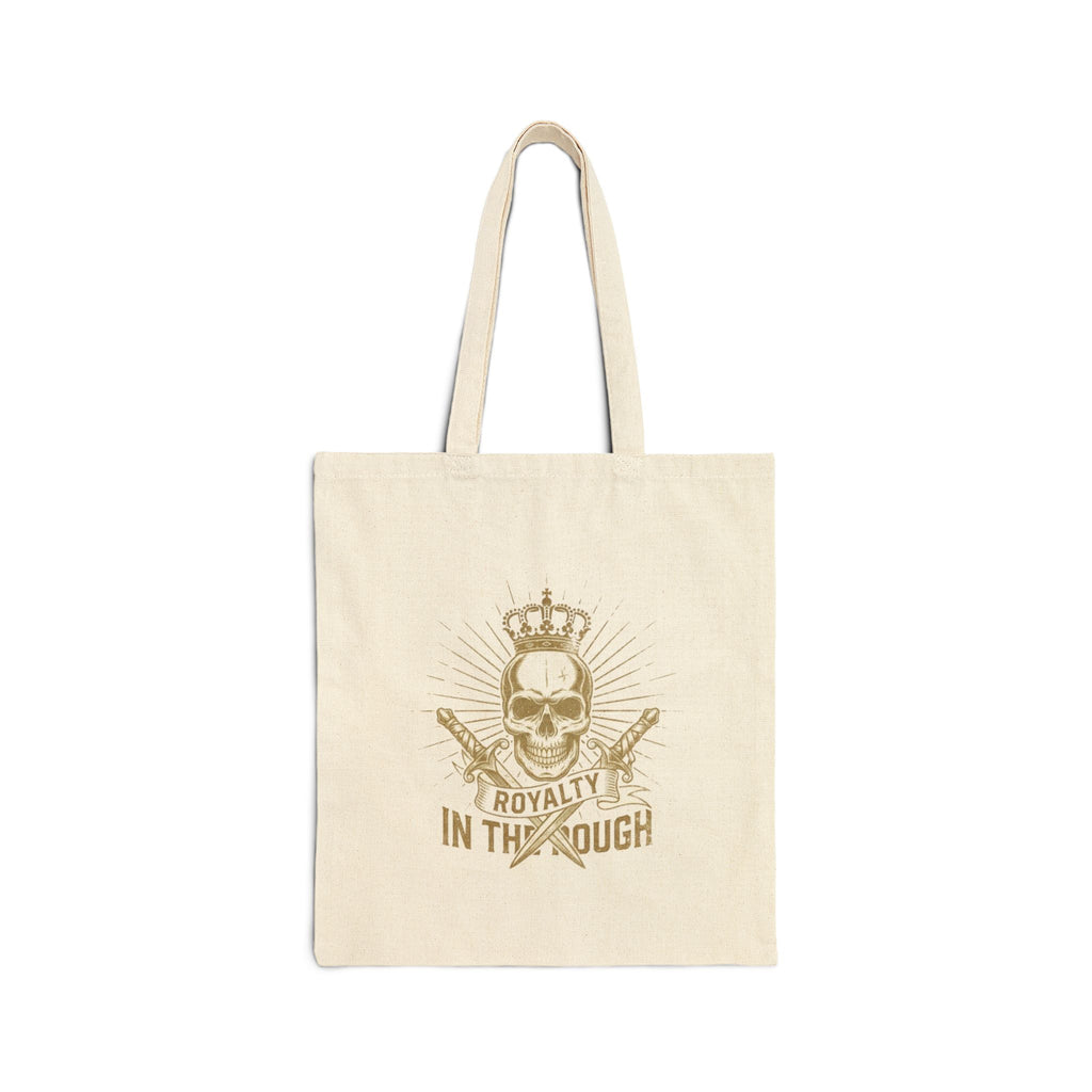 Minimal Embroidered Anchor Canvas Tote Bag — Small Nautical Logo Cotton Shopper