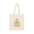 Minimal Embroidered Anchor Canvas Tote Bag — Small Nautical Logo Cotton Shopper
