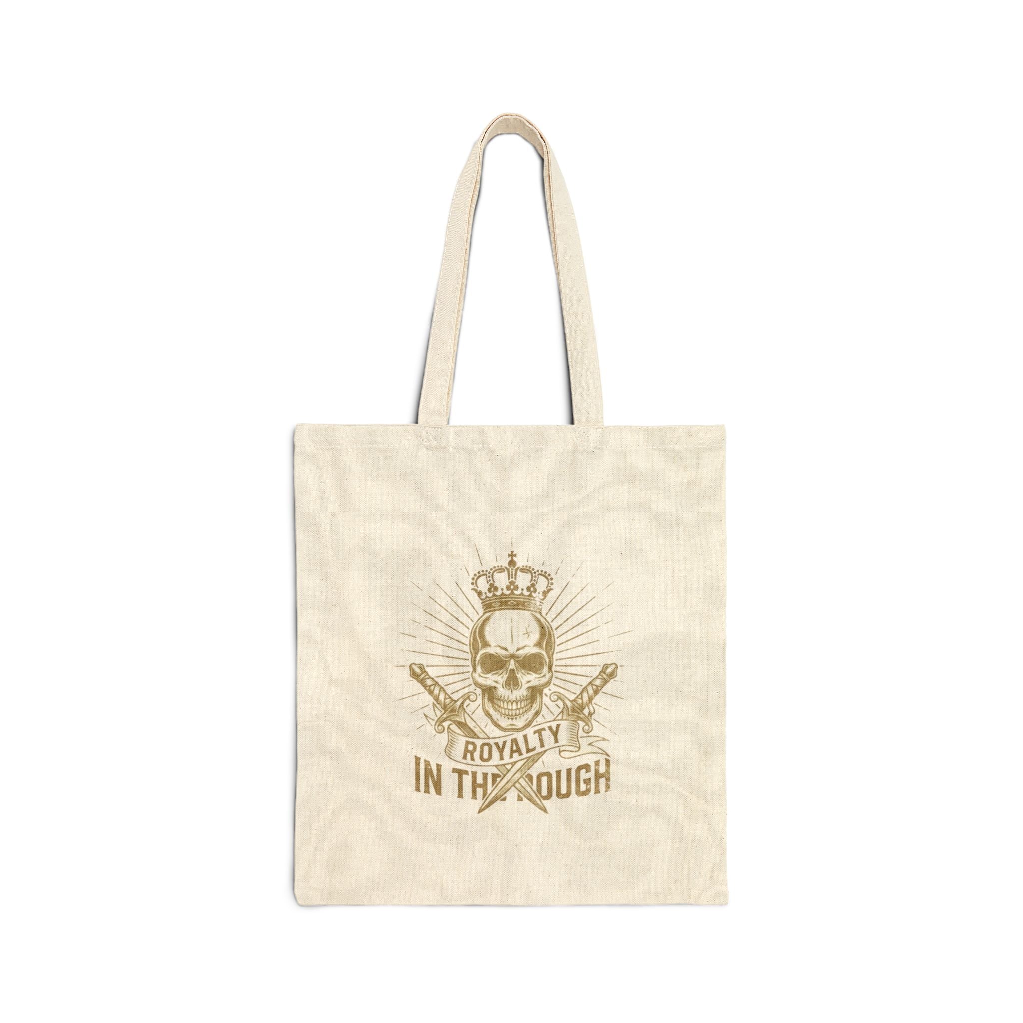 Minimal Embroidered Anchor Canvas Tote Bag — Small Nautical Logo Cotton Shopper