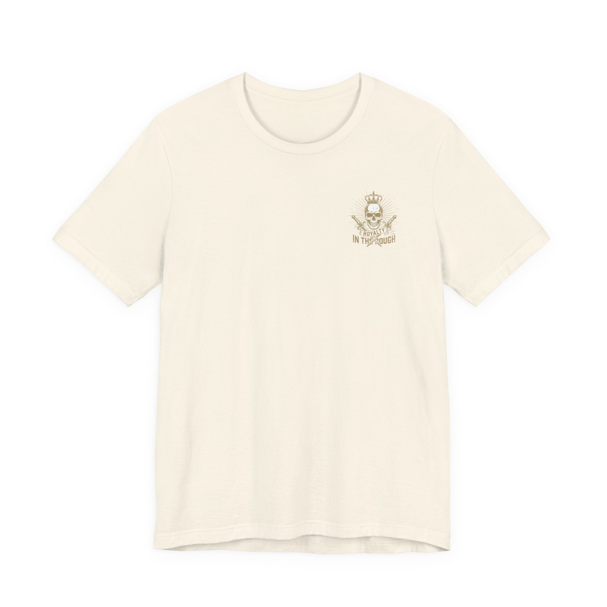 Navy Crest Chest Logo Tee — Classic Military-Inspired White T-Shirt