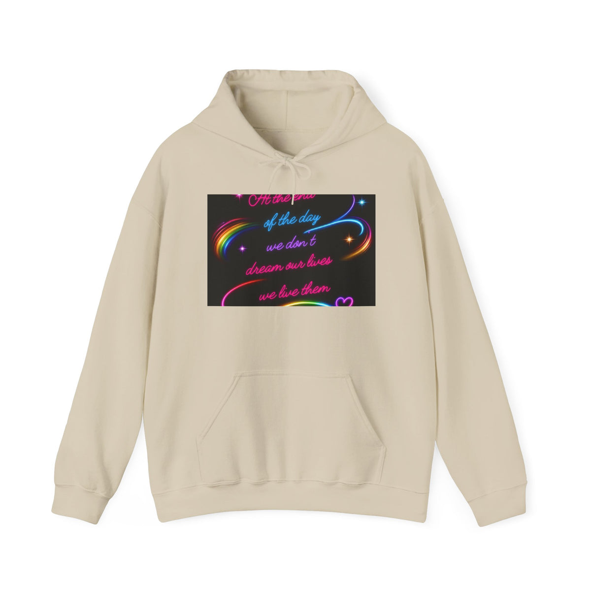 Royalty in the Rough | Inspirational Neon Quote Hoodie — Rainbow Galaxy Pullover