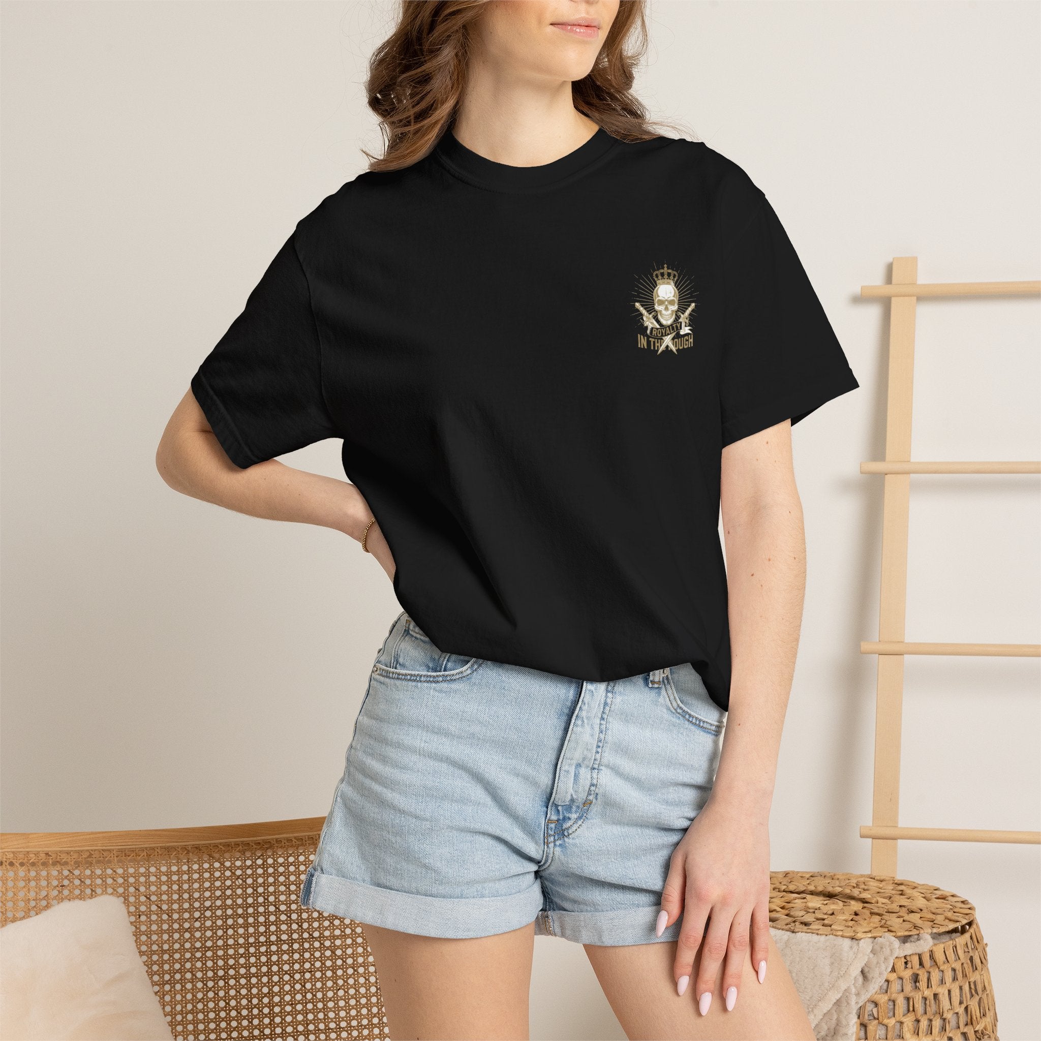 Royalty In The Rough Skull T-Shirt — Crowned Skull Graphic Tee