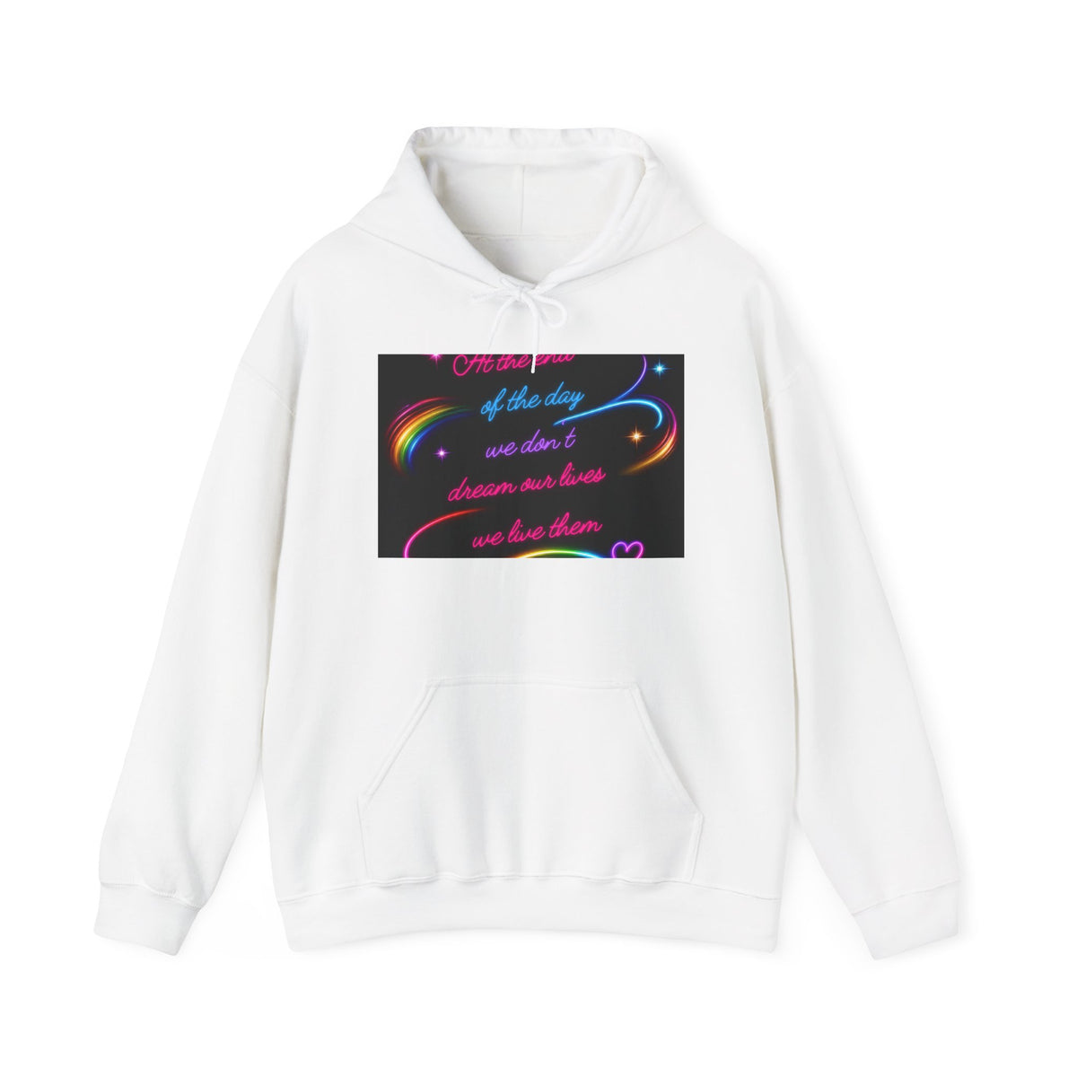 Royalty in the Rough | Inspirational Neon Quote Hoodie — Rainbow Galaxy Pullover