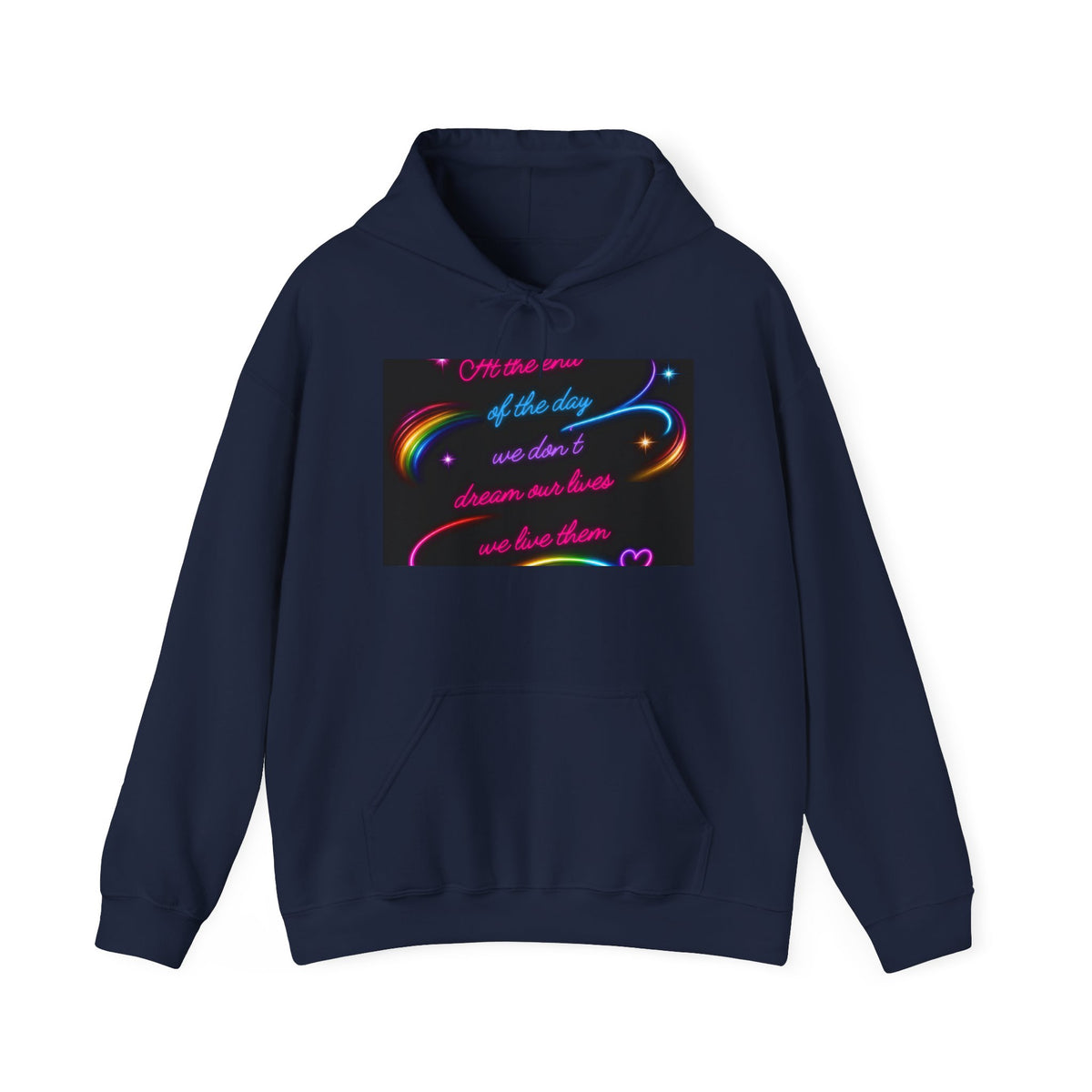 Royalty in the Rough | Inspirational Neon Quote Hoodie — Rainbow Galaxy Pullover