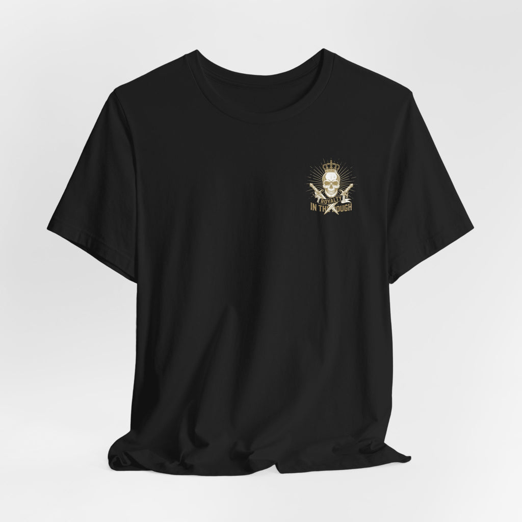 Navy Crest Chest Logo Tee — Classic Military-Inspired White T-Shirt
