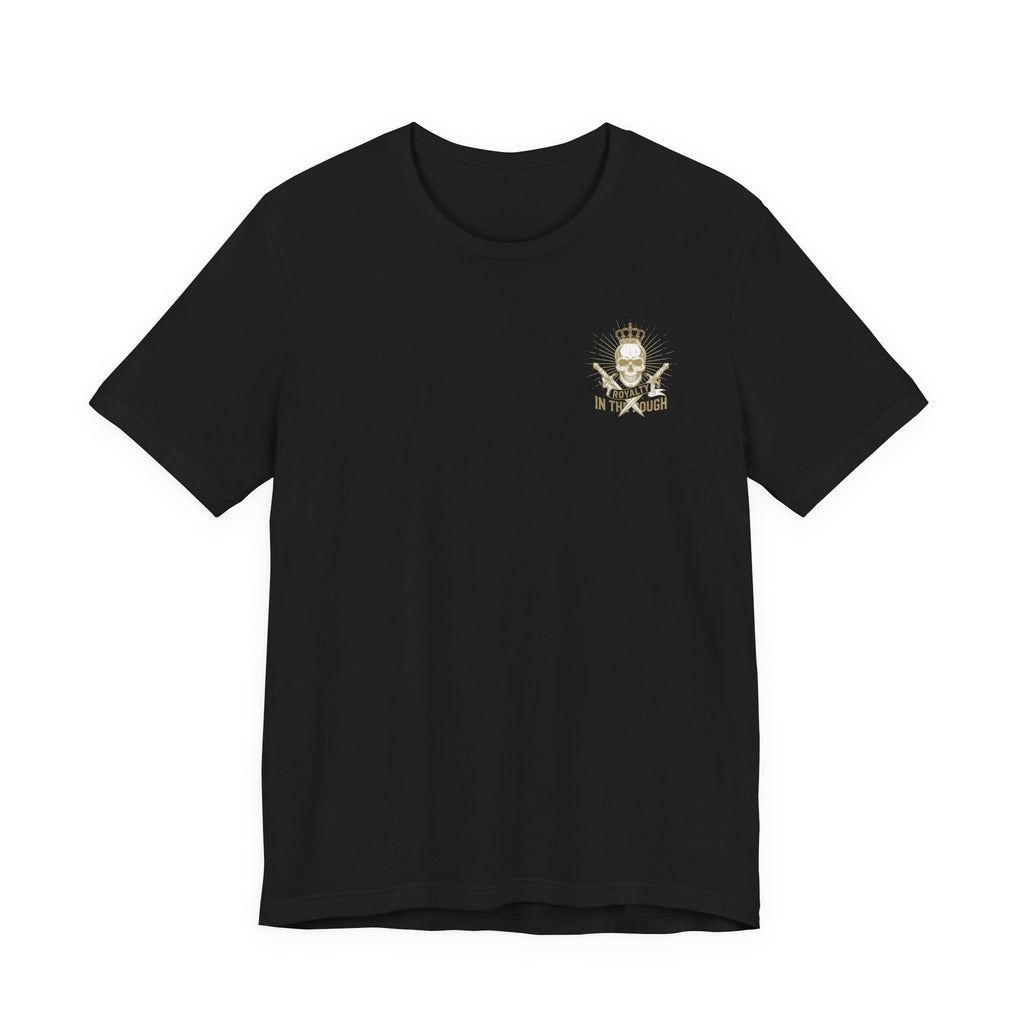 Navy Crest Chest Logo Tee — Classic Military-Inspired White T-Shirt