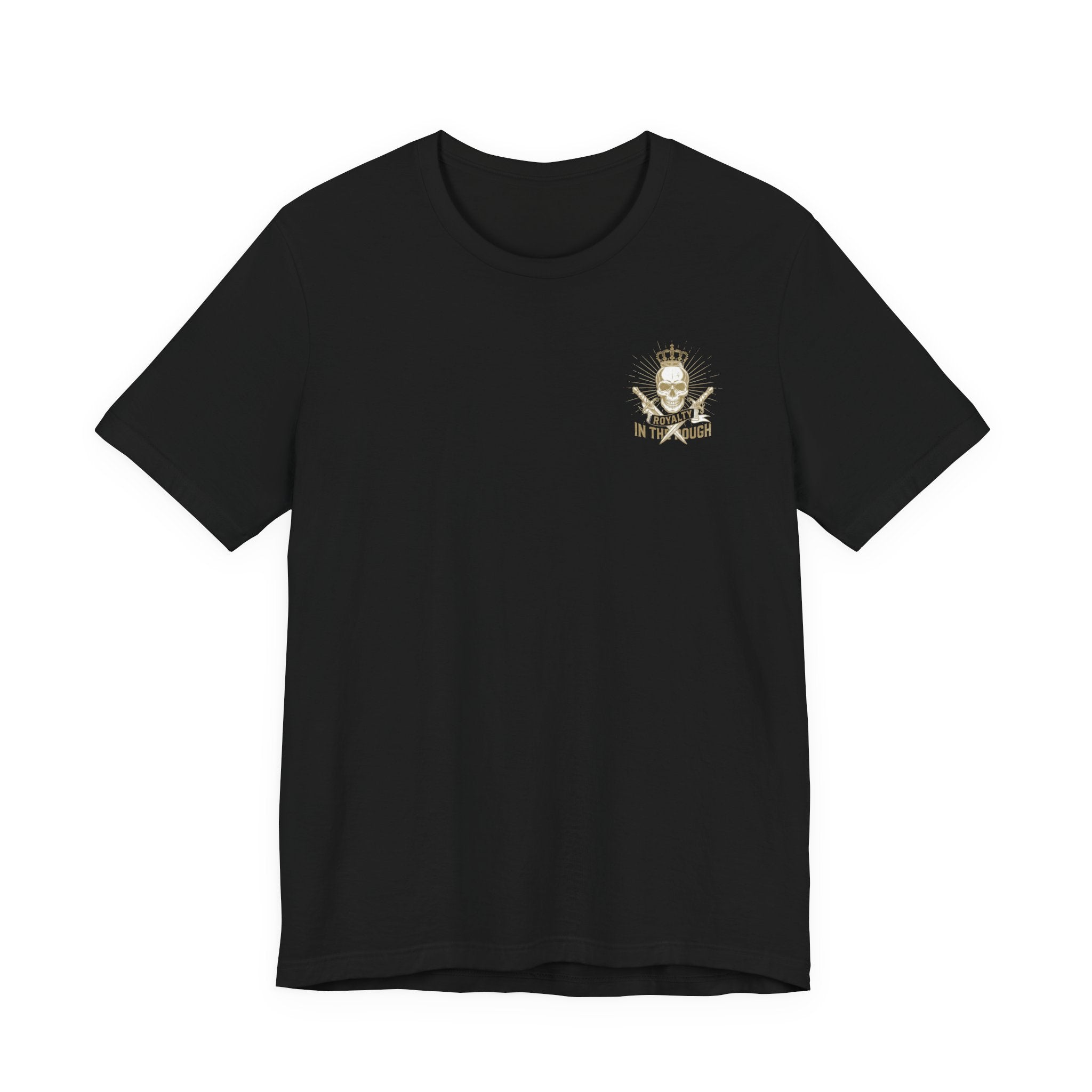 Navy Crest Chest Logo Tee — Classic Military-Inspired White T-Shirt
