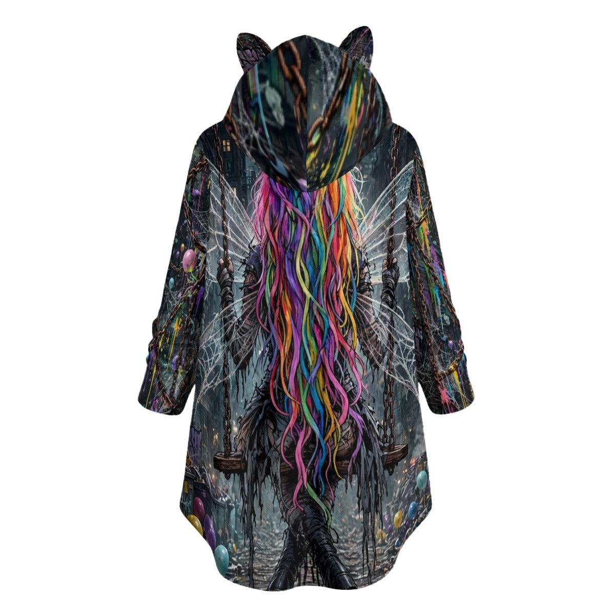 Royalty in the Rough | Rainbow Fairy Cat-Ear Hoodie