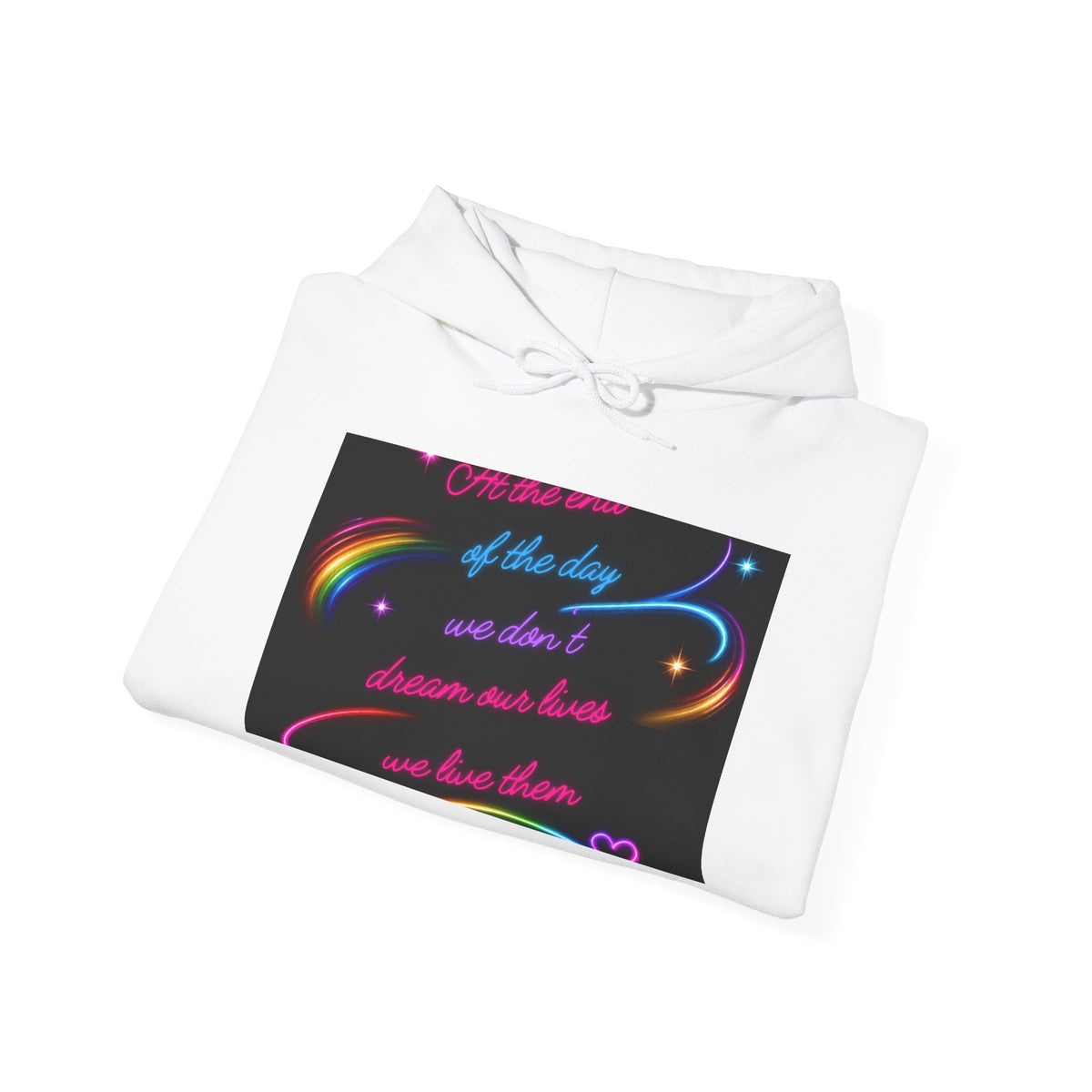 Royalty in the Rough | Inspirational Neon Quote Hoodie — Rainbow Galaxy Pullover