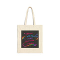 Canvas Tote Bag — Rainbow Script 'At the end of the day we don't dream' Inspirational Shopper