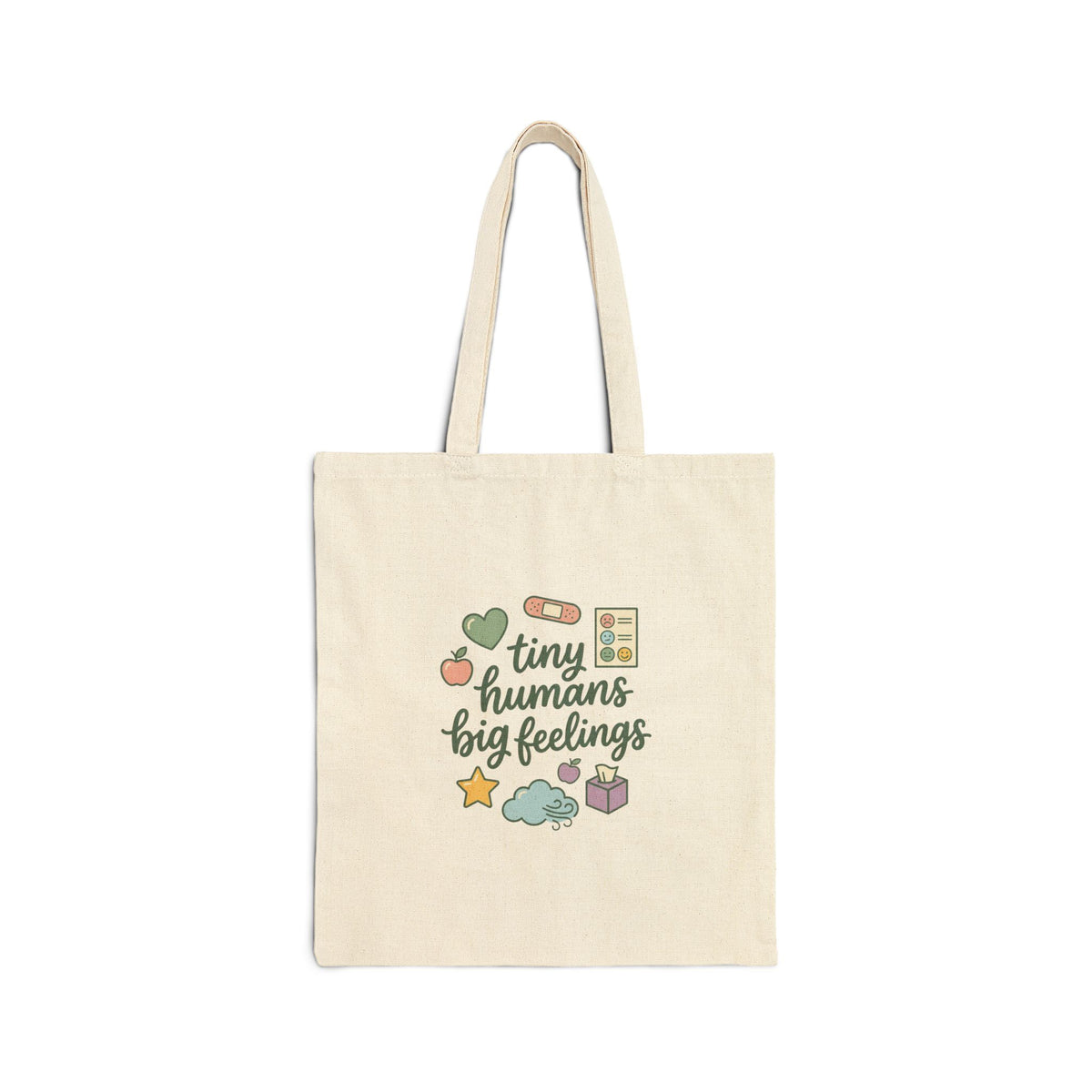 Tiny Humans Big Feelings | Canvas Tote Bag for Teachers & Moms