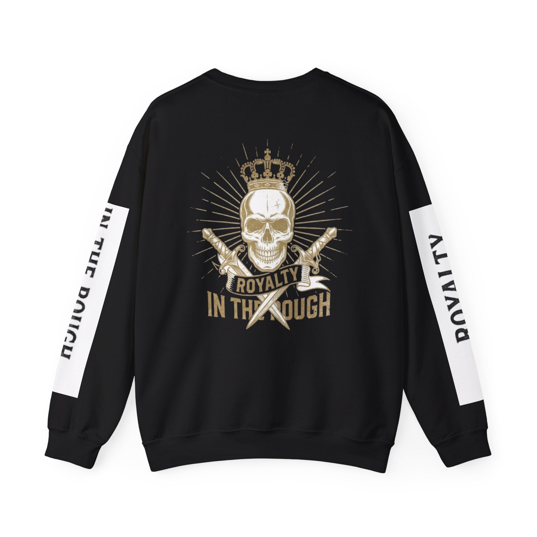 Minimal Crest Crewneck Sweatshirt — 'Be Kind' Embroidered Chest