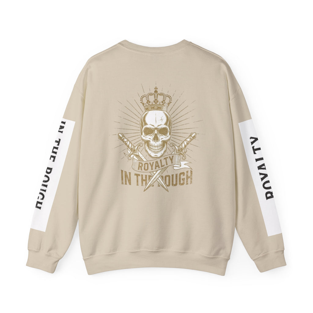 Minimal Crest Crewneck Sweatshirt — 'Be Kind' Embroidered Chest