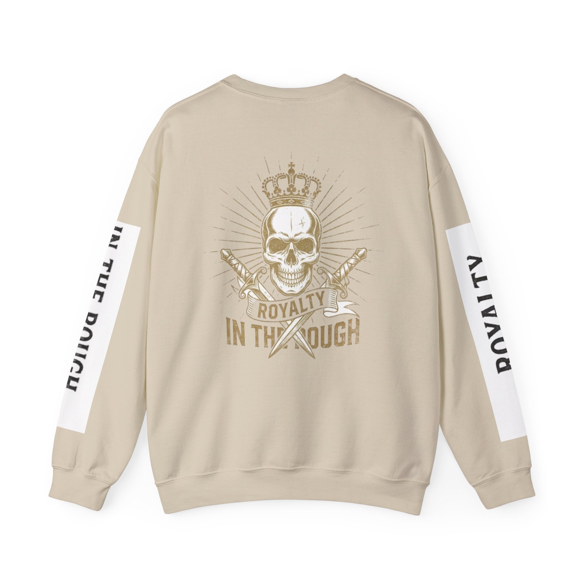 Minimal Crest Crewneck Sweatshirt — 'Be Kind' Embroidered Chest