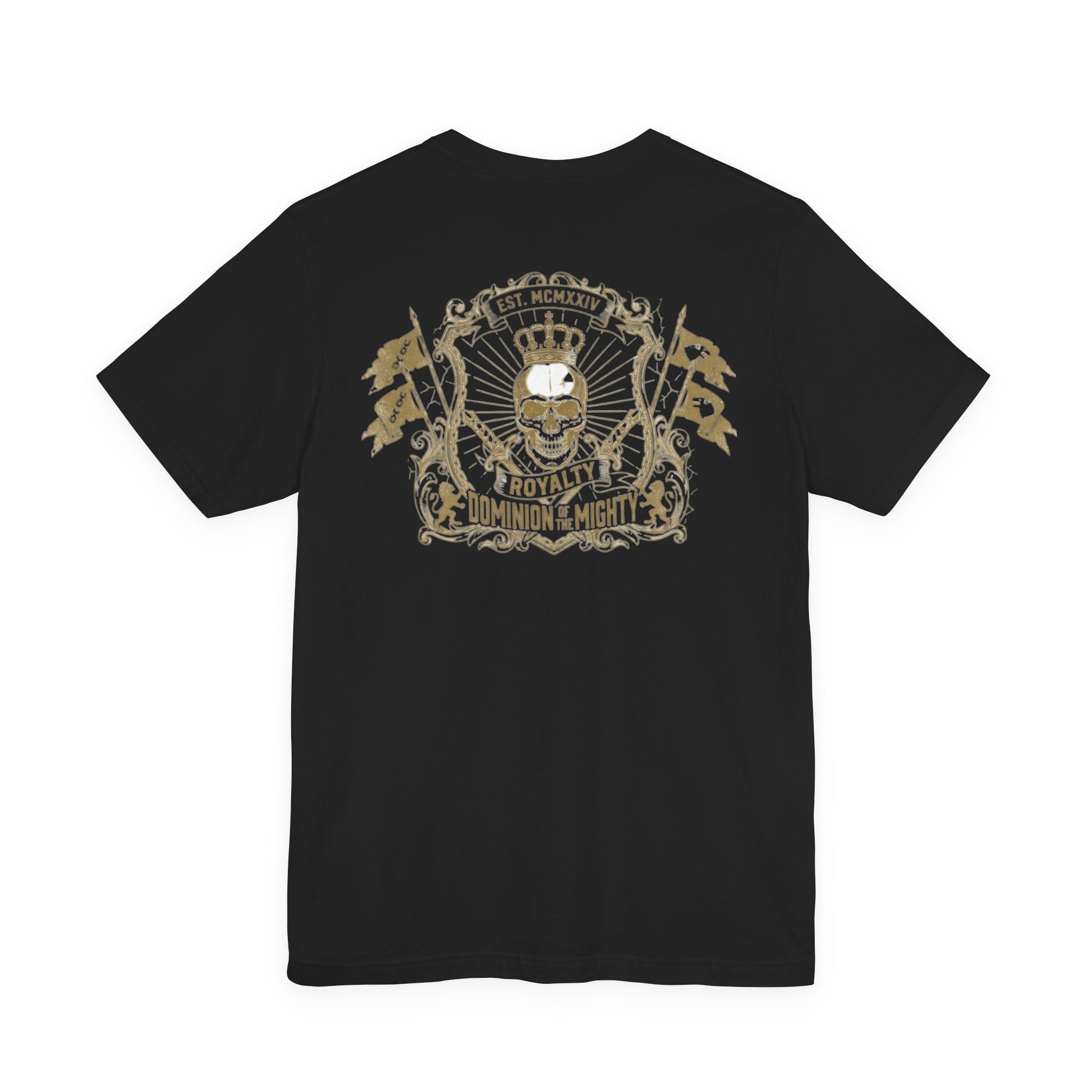 Navy Crest Chest Logo Tee — Classic Military-Inspired White T-Shirt
