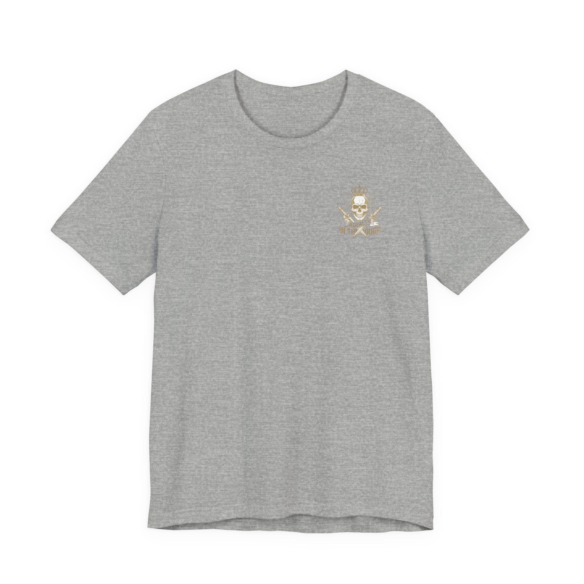 Navy Crest Chest Logo Tee — Classic Military-Inspired White T-Shirt