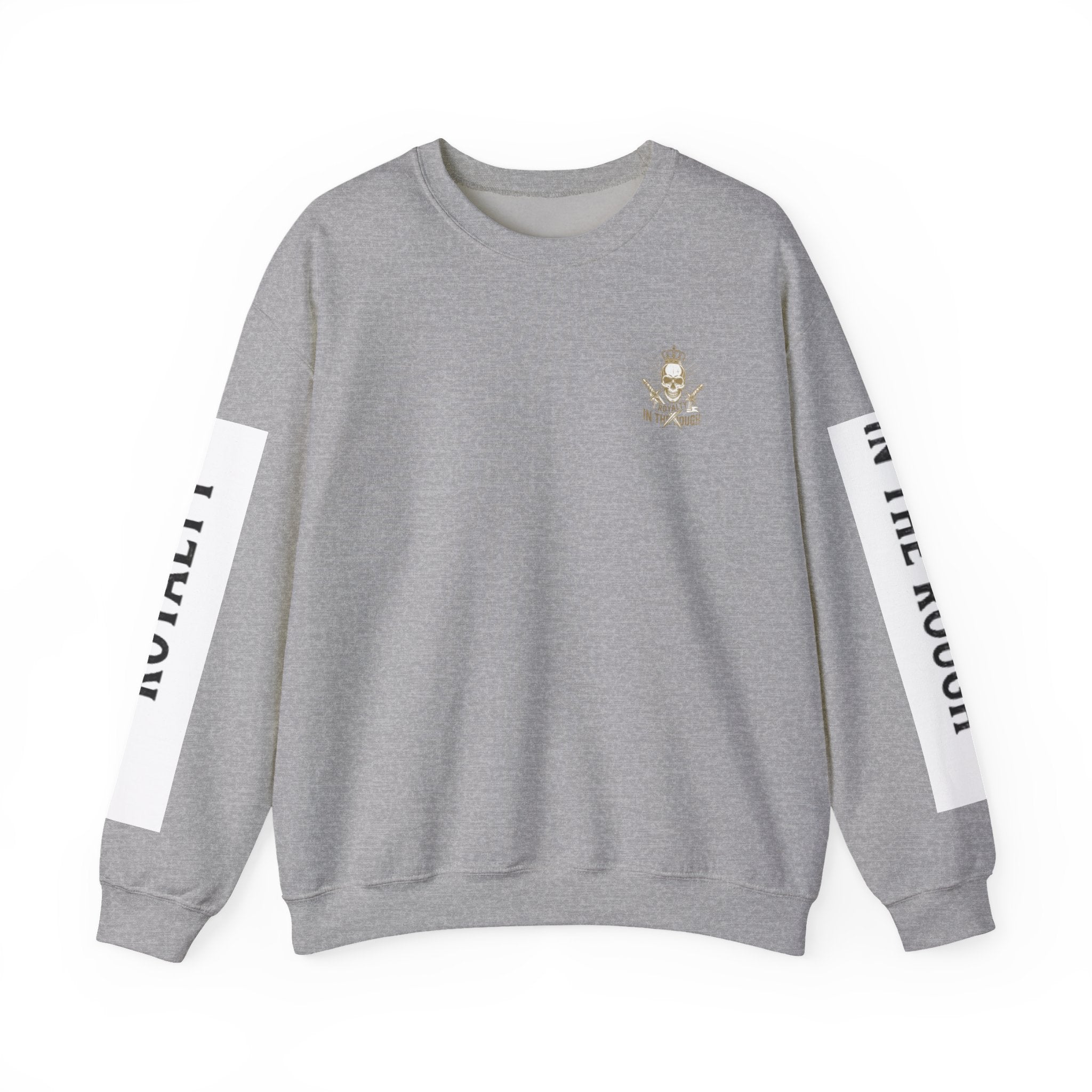 Minimal Crest Crewneck Sweatshirt — 'Be Kind' Embroidered Chest