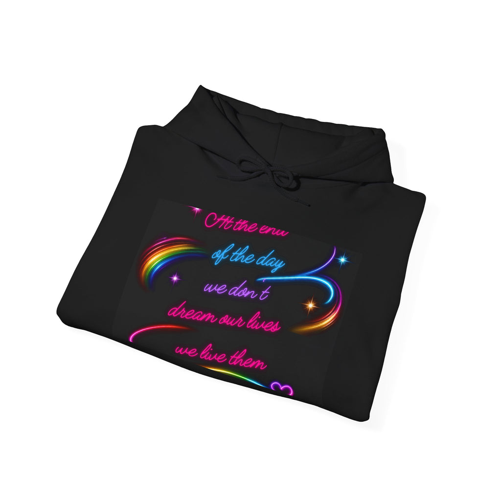 Royalty in the Rough | Inspirational Neon Quote Hoodie — Rainbow Galaxy Pullover